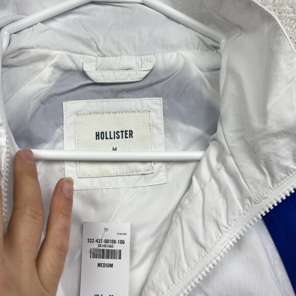 Hollister x Oracle Red Bull Racing Track Jacket Men’s M White / Blue Graphic Zip - Picture 8 of 13